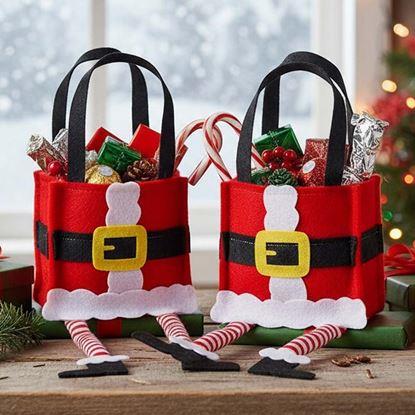 Obraz Świąteczna dekoracyjna torba na prezenty - Mikołaj