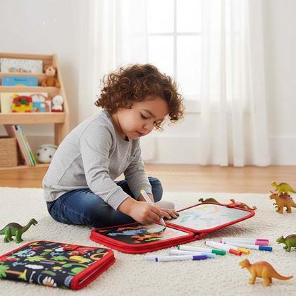 Obrazek z Dziecięca książeczka do rysowania z markerami -  dinozaury