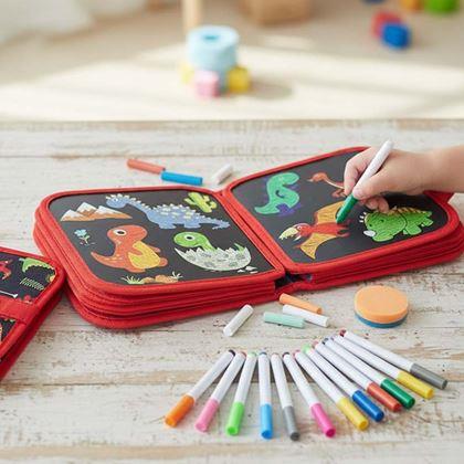Obrazek z Dziecięca książeczka do rysowania z markerami -  dinozaury