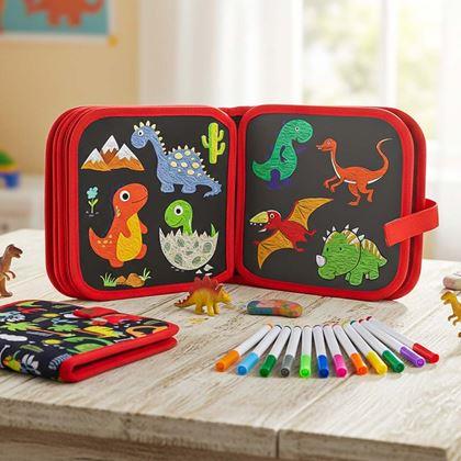 Obrazek z Dziecięca książeczka do rysowania z markerami -  dinozaury