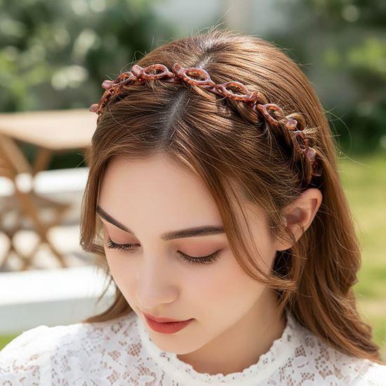 Obrazek z Opaska ze spinkami  -  brązowa