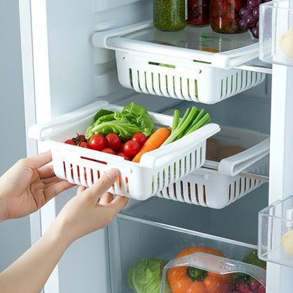 Obrazek z Regulowany organizer do lodówki