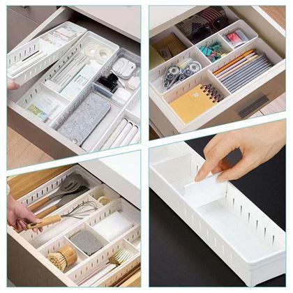 Obrazek z Organizer do szuflady z regulowaną przegrodą