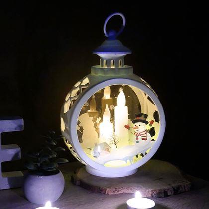 Obrazek z Świąteczny lampion  -  bałwanki