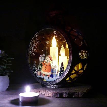 Obrazek z Świąteczny lampion  -  bałwanki