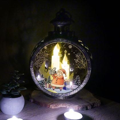 Obrazek z Świąteczny lampion  -  bałwanki