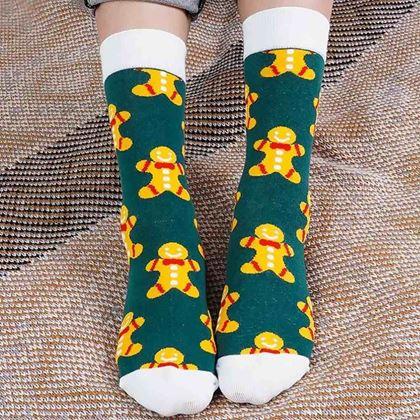 Obrazek z Ponožky s vánočním vzorem - perníčky