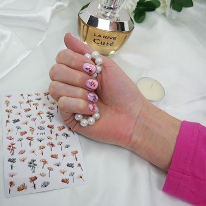 Obrazek z Zestaw naklejek na paznokcie - 79 szt. kwiatów łąkowych