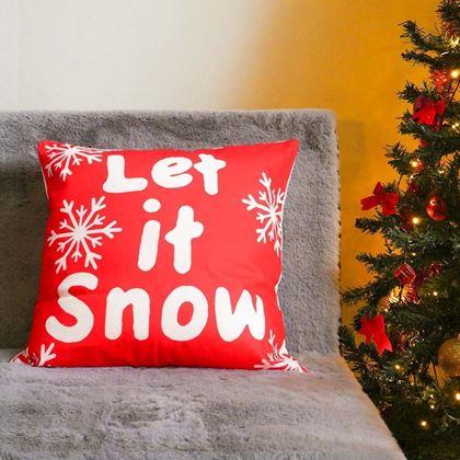 Obrazek z Świąteczny pokrowiec na poduszkę 40x40 cm  -  Let it Snow