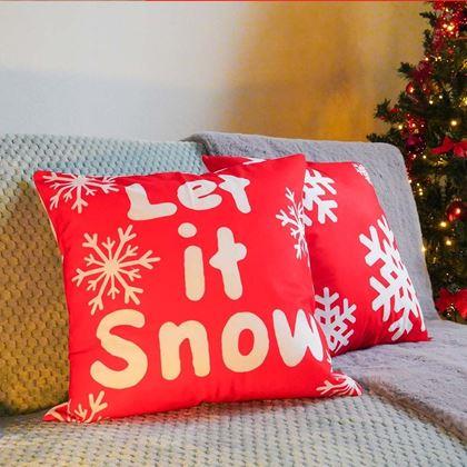 Obrazek z Świąteczny pokrowiec na poduszkę 40x40 cm  -  Let it Snow