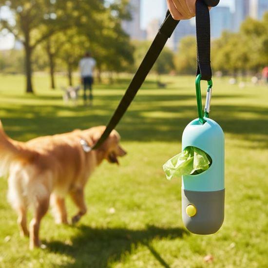 Obrazek z  Dystrybutor worków na psie odchody z oświetleniem