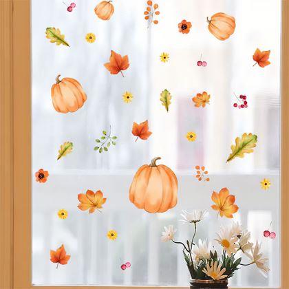 Obrazek z Przylepne naklejki na okno – jesienna atmosfera