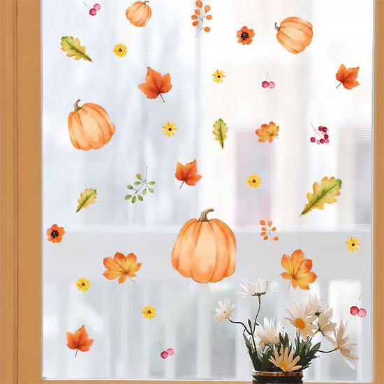 Obrazek z Przylepne naklejki na okno – jesienna atmosfera