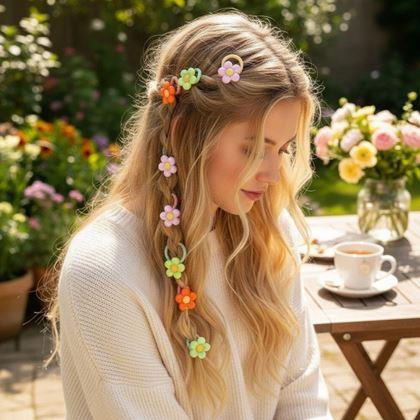 Obrazek z Gumki do włosów dla dzieci 10 szt.  -  kwiatki