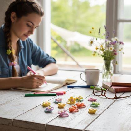 Obrazek z Gumki do włosów dla dzieci 10 szt.  -  kwiatki