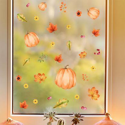 Obraz Przylepne naklejki na okno – jesienna atmosfera