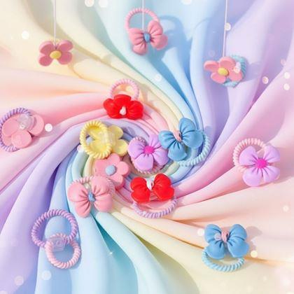 Obrazek z Gumki do włosów dla dzieci 10 szt.  -  kokardki