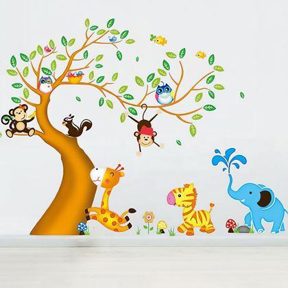 Obrazek z Dziecięce naklejki na ścianę - zwierzątka