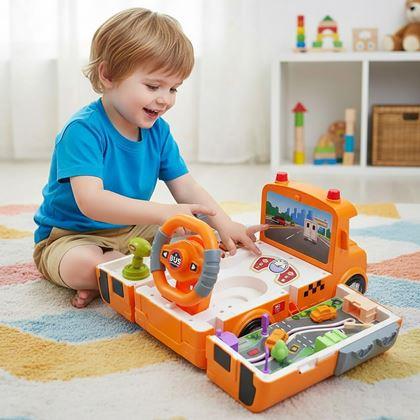 Obrazek z Interaktywny składany autobus z kierownicą