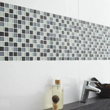 Obrazek z Mozaika szklana na siatce 30 x 30 cm - czarno - biała