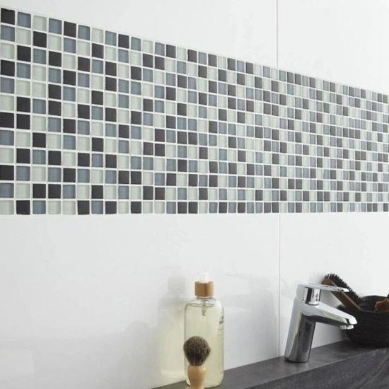 Obrazek z Mozaika szklana na siatce 30 x 30 cm - czarno - biała