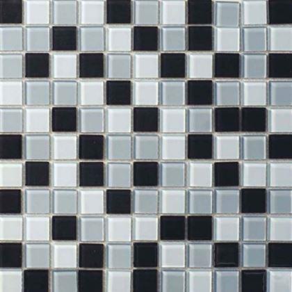 Obrazek z Mozaika szklana na siatce 30 x 30 cm - czarno - biała