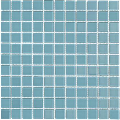 Obrazek z Mozaika szklana na siatce 30 x 30 cm - czarno -  jasnoniebieska