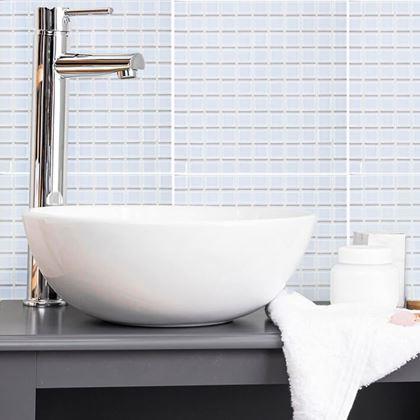 Obrazek z Mozaika szklana na siatce 30 x 30 cm - czarno -  biała