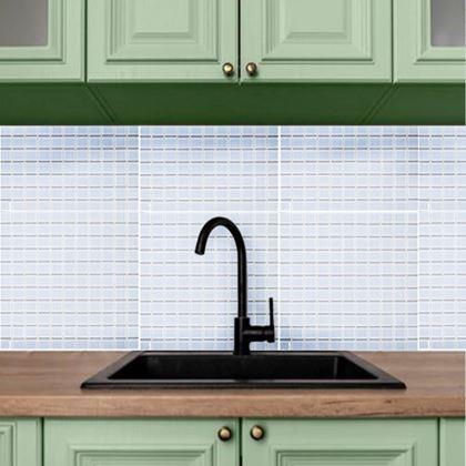 Obrazek z Mozaika szklana na siatce 30 x 30 cm - czarno -  biała