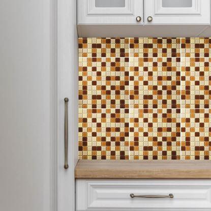 Obraz Mozaika szklana na siatce 30 x 30 cm - czarno