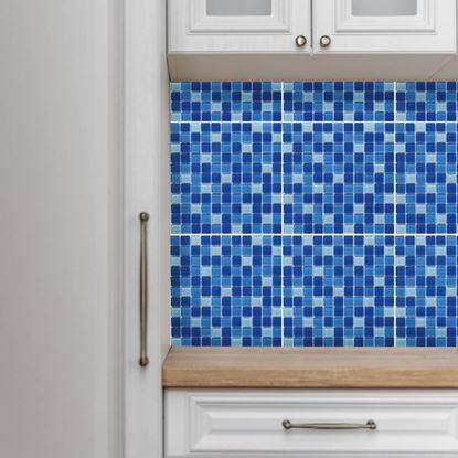 Obraz Mozaika szklana na siatce 30 x 30 cm - czarno