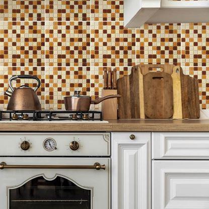 Obraz Mozaika szklana na siatce 30 x 30 cm - czarno