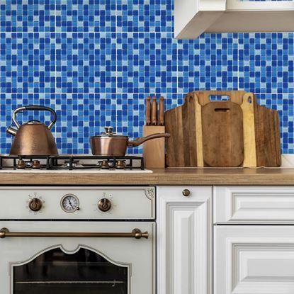 Obraz Mozaika szklana na siatce 30 x 30 cm - czarno