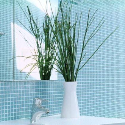 Obrazek z Mozaika szklana na siatce 30 x 30 cm - czarno -  jasnoniebieska