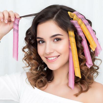 Obrazek z Spiralne wałki do włosów 50 cm – 20 sztuk + haczyk