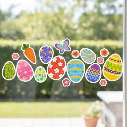 Obraz Wielkanocne naklejki na okno 35 szt.
