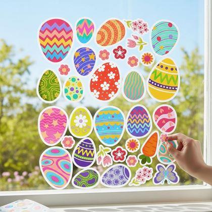 Obrazek z Wielkanocne naklejki na okno 35 szt.