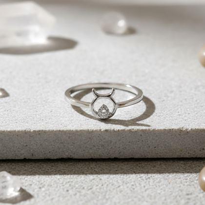 Obrazek z Regulowany pierścionek zodiakalny - byk