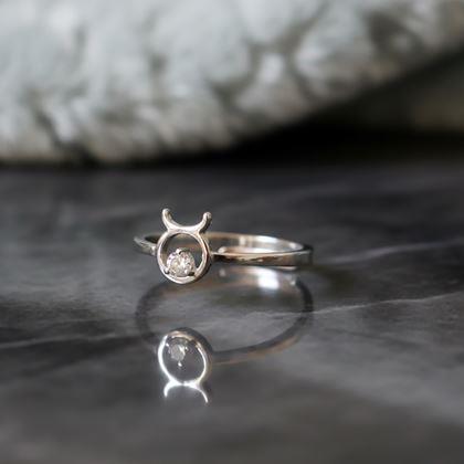 Obrazek z Regulowany pierścionek zodiakalny - byk