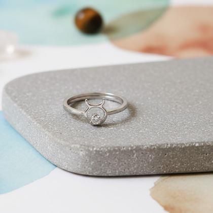 Obrazek z Regulowany pierścionek zodiakalny - byk