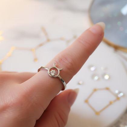 Obrazek z Regulowany pierścionek zodiakalny - byk