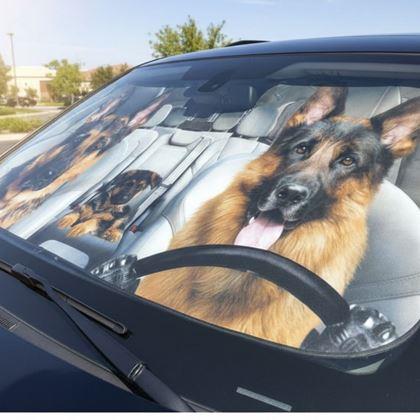 Obrazek z Osłona przeciwsłoneczna do samochodu z przyssawkami - psy