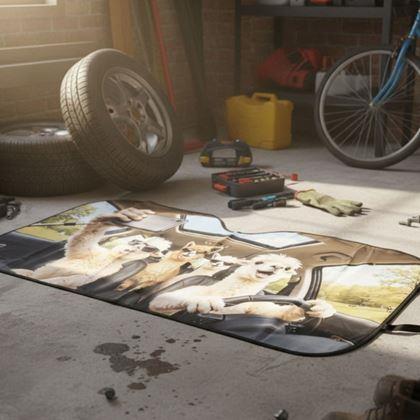 Obrazek z Osłona przeciwsłoneczna do samochodu z przyssawkami - lamy