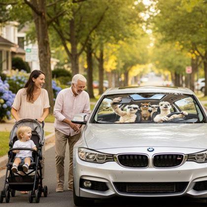 Obrazek z Osłona przeciwsłoneczna do samochodu z przyssawkami - lamy