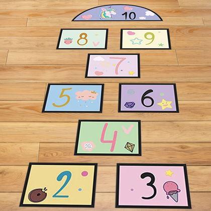 Obrazek z Naklejki podłogowe - klasy do skakania