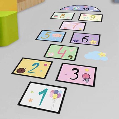 Obrazek z Naklejki podłogowe - klasy do skakania