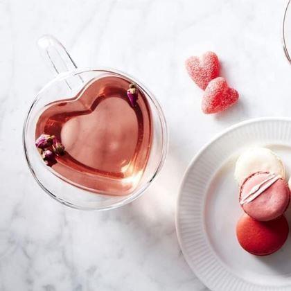 Obrazek z Szklany kubek z podwójną ścianką – serduszko