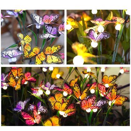 Obrazek z Solarny palik ogrodowy – motylki