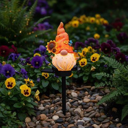 Obraz Solarna lampa ogrodowa – krasnal