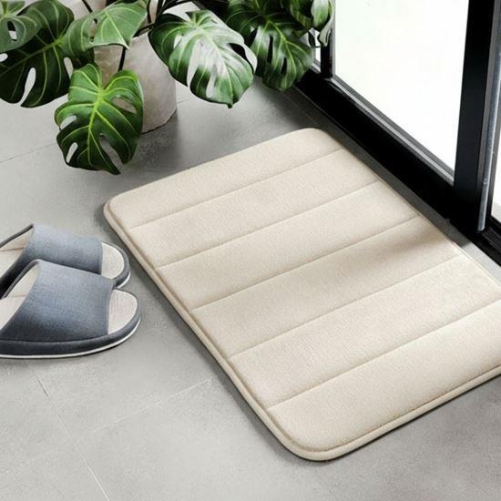 Obrazek z Antypoślizgowy dywanik łazienkowy 40 x 60 cm - beżowa